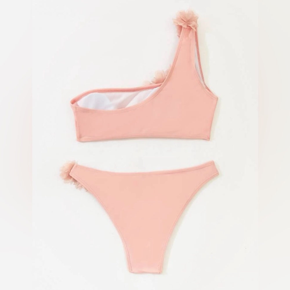 NWOT-Pink Floral two Piece Bikini - Picture 2 of 4